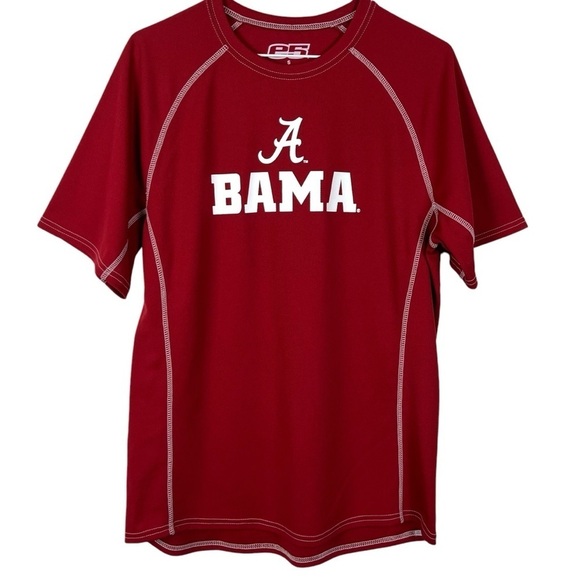 University of Alabama Red & White e5 100% Polyester T-Shirt Size Small - Picture 3 of 9